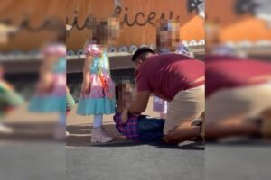 Homem agride criança em festa junina