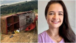 Mineira grávida queda de balão