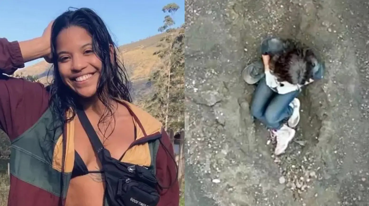 Brasileira presa em vulcão