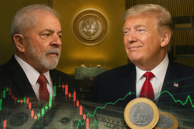 Dólar cai e bolsa recua após telefonema entre Lula e Trump