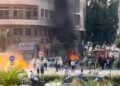 Explosões em Damasco durante visita de Macron