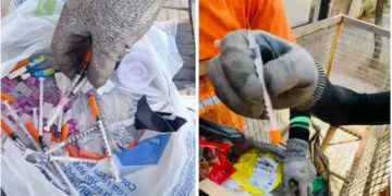 Garis denunciam descarte de seringas usadas no lixo em BH e alertam para riscos